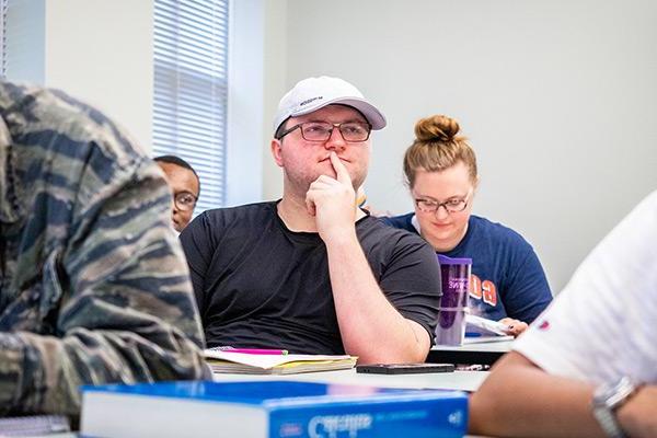 Students sitting in class